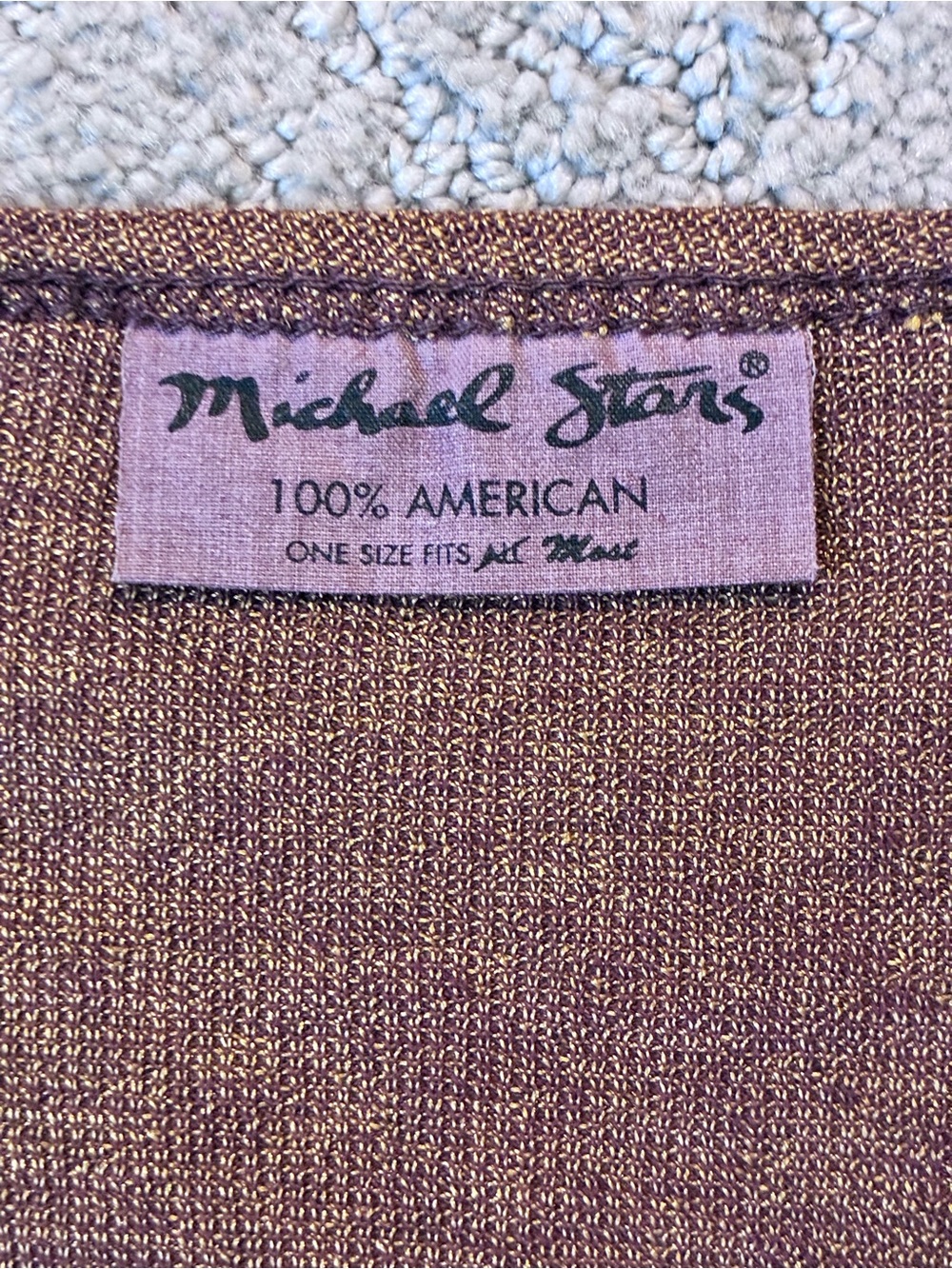 Michael Stars Brown Asymmetrical Scoop 3/4 Sleeve Top - Picture 3 of 3